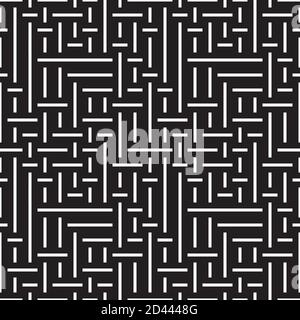 Seamless pattern with horizontal and vertical white segments Stock Vector