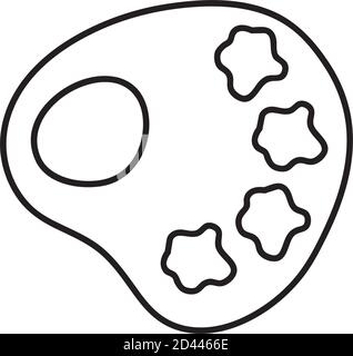 paint palette icon over white background, vector illustration Stock ...
