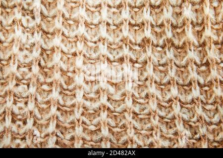 Texture of knitted scarf or sweater background. Stock Photo