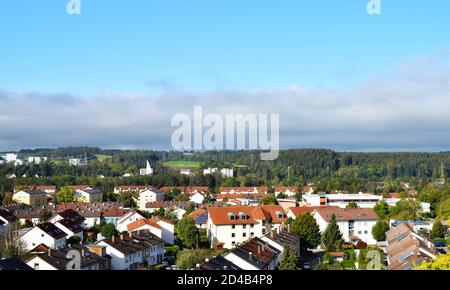 Cityscape of old town Kaufbeuren in Bavaria, Germany. Stock Photo