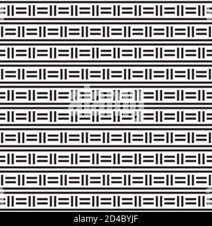 Seamless pattern with horizontal and vertical black segments Stock Vector