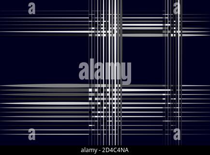 Grayscale mosaic style, tessellation mesh, grid, grill of intersecting straight parallel lines, stripes. Interlace, interlock lines Stock Vector
