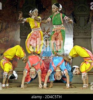 Traditional Indian dancers from Orissa perform regional folk dance ...