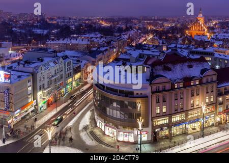 Olsztyn, city panorama with the cathedral, Poland Stock Photo