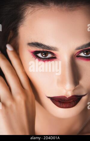 Dark and Mysterious - Gothic Beauty. Close up of a beautiful woman in goth  make up Stock Photo - Alamy