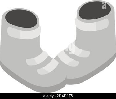 Ski boots icon, isometric style Stock Vector
