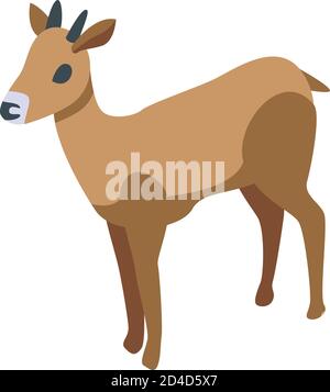 Oryx gazelle icon, isometric style Stock Vector