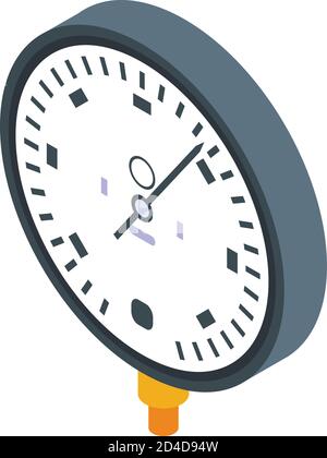 Pipeline manometer icon, isometric style Stock Vector