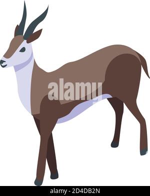 Antelope gazelle icon, isometric style Stock Vector