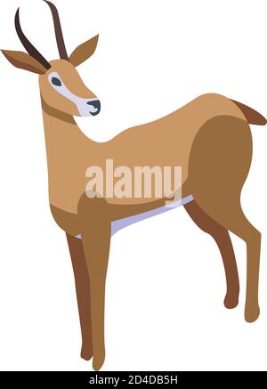 Impala gazelle icon, isometric style Stock Vector