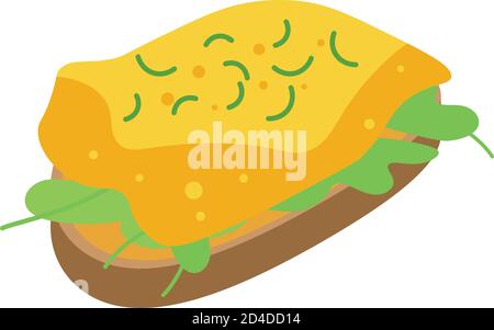 Arugula sandwich icon, isometric style Stock Vector