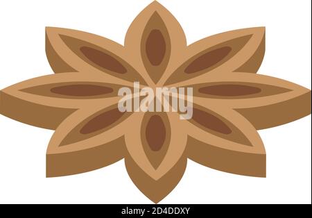 Cinnamon star icon, isometric style Stock Vector