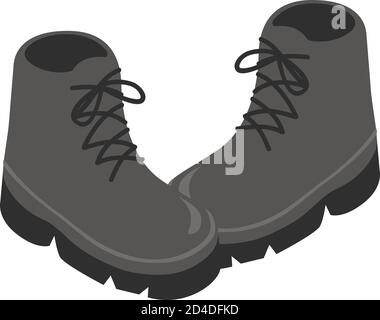 Hiking boots icon, isometric style Stock Vector