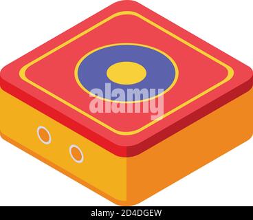 Lifeguard trampoline icon, isometric style Stock Vector