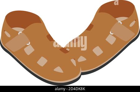 Men sandals icon, isometric style Stock Vector