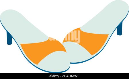 Summer footwear icon, isometric style Stock Vector