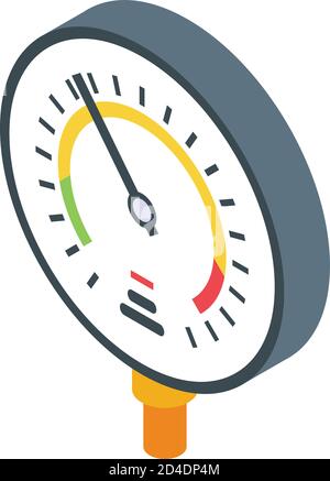Industrial manometer icon, isometric style Stock Vector