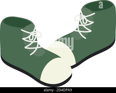 Cartoon shoes icon, isometric style Stock Vector