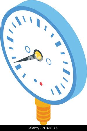 Fuel manometer icon, isometric style Stock Vector