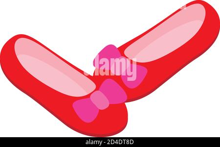 Baby shoes icon, isometric style Stock Vector