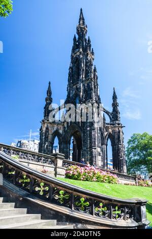 The Scott Monument in Edinburgh. Stock Photo