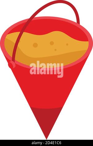 Rescuer sand bucket icon, isometric style Stock Vector