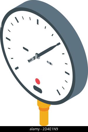 Car manometer icon, isometric style Stock Vector