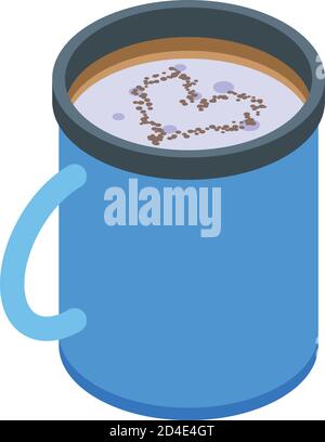 Coffee mug icon, isometric style Stock Vector