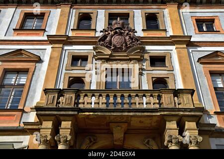 Tuscany (Thun-Hohenstein) Palace at Hradcany Square nearby Prague Castle was built in 1689-91, nowadays is used by the Ministry of Foreign Affairs. Stock Photo