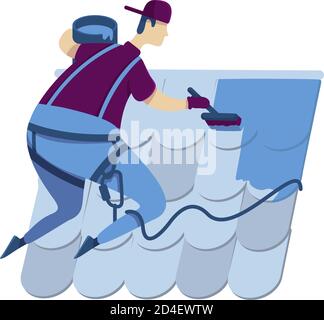 Repairman flat color vector faceless character Stock Vector