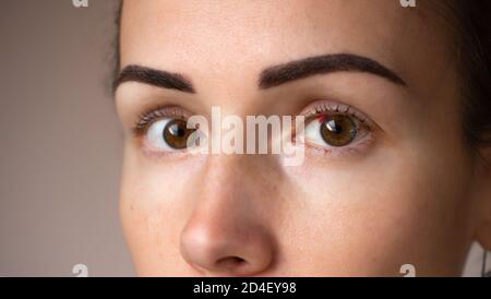 Close up photograph of a woman's eye Stock Photo