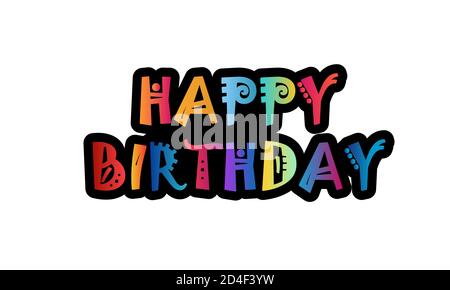 Happy Birthday typography vector design for greeting cards and poster ...