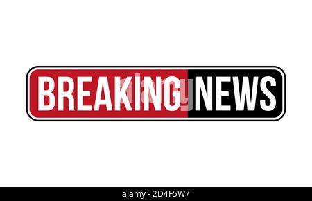 Live breaking news banner for broadcasting television show Stock Vector