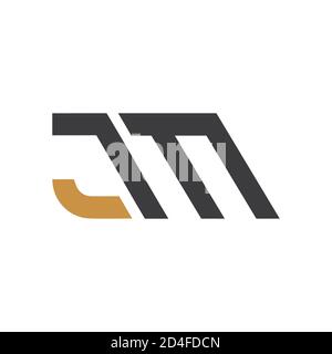 Initial letter jm logo or mj logo vector design template Stock Vector