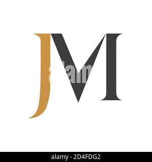 Initial letter jm logo or mj logo vector design template Stock Vector