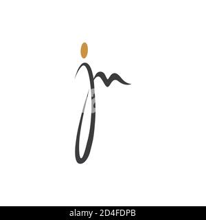 Initial letter jm logo or mj logo vector design template Stock Vector