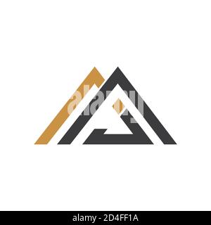 Initial letter jm logo or mj logo vector design template Stock Vector