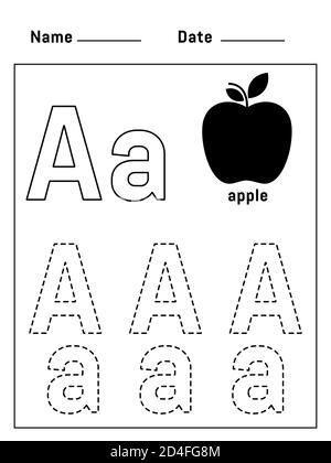 Alphabet worksheet for the letter D Stock Vector Image & Art - Alamy