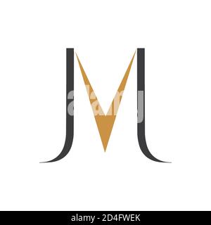 Initial letter jm logo or mj logo vector design template Stock Vector