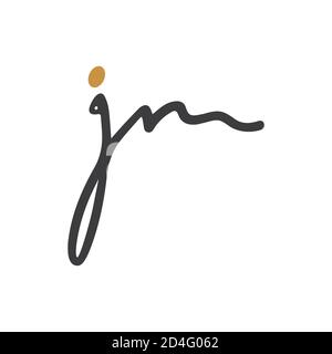 Initial letter jm logo or mj logo vector design template Stock Vector