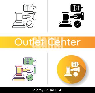 Auction icon Stock Vector