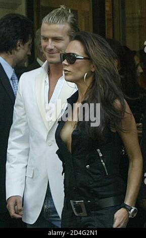 Victoria Beckham leaves Real Madrid training ground July ...