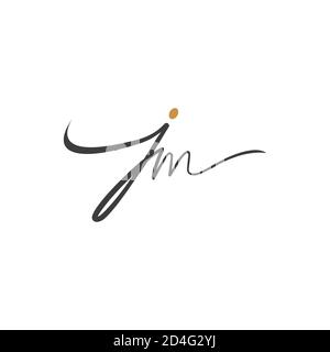 Initial letter jm logo or mj logo vector design template Stock Vector