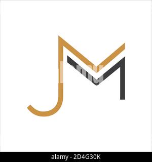Initial letter jm logo or mj logo vector design template Stock Vector