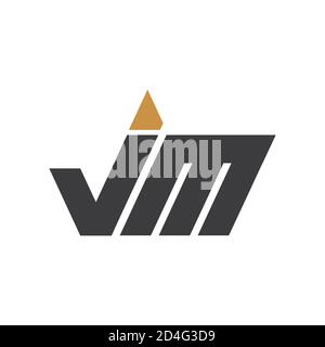 Initial letter jm logo or mj logo vector design template Stock Vector