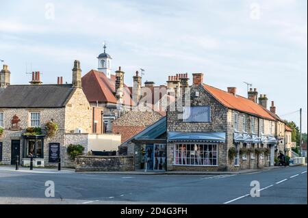 Skyline of the small market town of Helmsley set on the southern boundary of the North York Moors National Park in Yorkshire, Britain.   Helmsley, pop Stock Photo