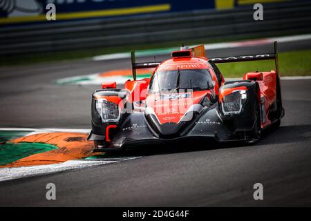 Monza, Italy, Italy. 09th Oct, 2020. 28 Lafargue Paul (fra), Chatin Paul-Loup (fra), Bradley Richard (gbr), Idec Sport, Oreca 07 Gibson, action during the 2020 4 Hours of Monza, 4th round of the 2020 European Le Mans Series, from October 9 to 11, 2020 on the Autodromo Nazionale di Monza, Italy - Photo Thomas Fenetre/DPPI Credit: LM/DPPI/Thomas Fenetre/Alamy Live News Stock Photo