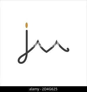 Initial letter jm logo or mj logo vector design template Stock Vector