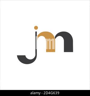 Initial letter jm logo or mj logo vector design template Stock Vector
