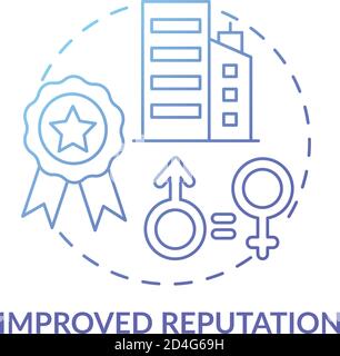 Improved reputation concept icon Stock Vector